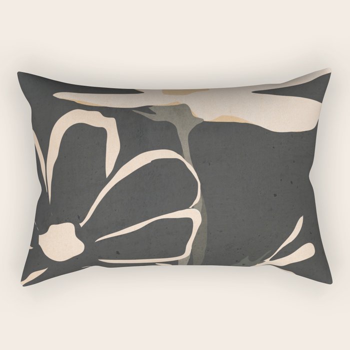 Modern Abstract Art Flowers 5 Rectangular Pillow Gallery Image 2