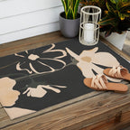 Modern Abstract Art Flowers 5 Outdoor Rug Gallery Image 2