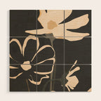 Modern Abstract Art Flowers 5 Wood Wall Art Gallery Image 1