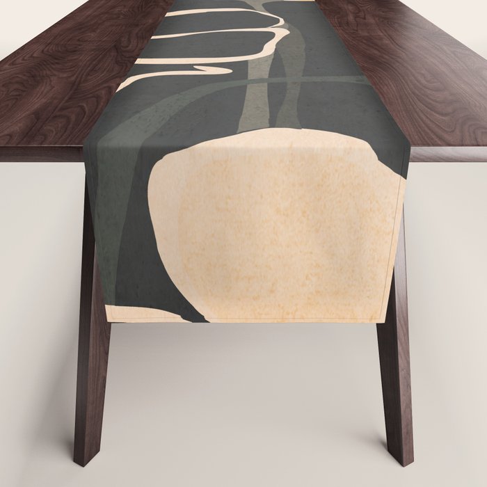 Modern Abstract Art Flowers 5 Table Runner Gallery Image 1