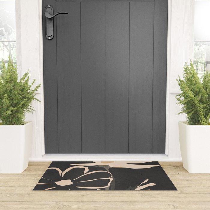 Modern Abstract Art Flowers 5 Welcome Mat Gallery Image 3