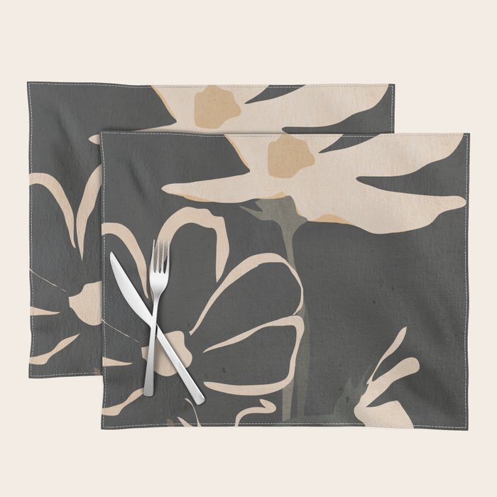 Modern Abstract Art Flowers 5 Placemat Gallery Image 1