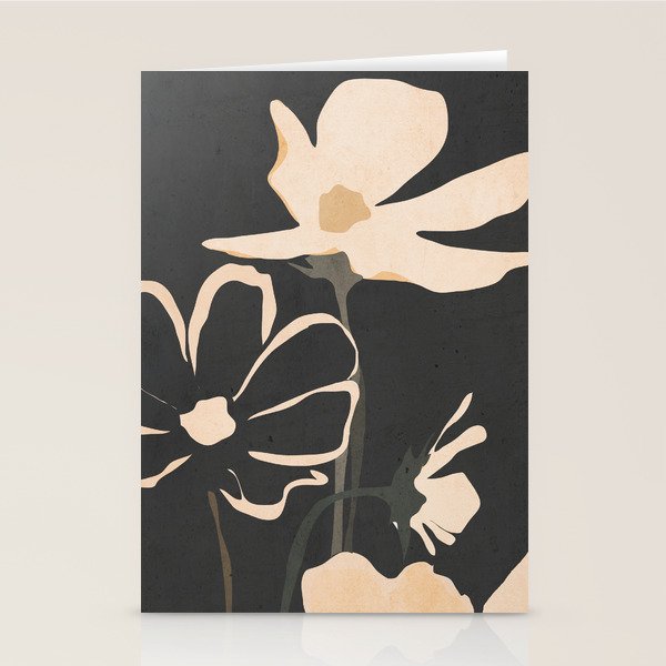 Modern Abstract Art Flowers 5 Stationery Card Gallery Image 1