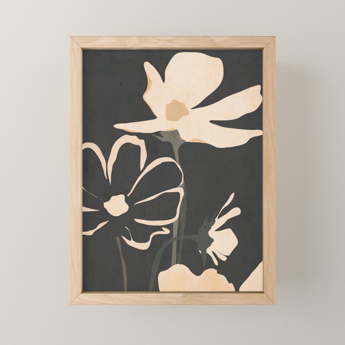 Modern Abstract Art Flowers 5 Mini Art Print Gallery Image 1