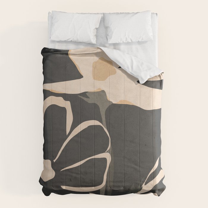 Modern Abstract Art Flowers 5 Comforter Gallery Image 1