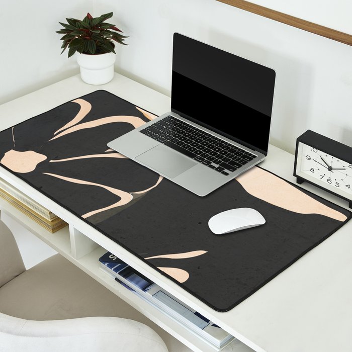 Modern Abstract Art Flowers 5 Desk Mat Gallery Image 2