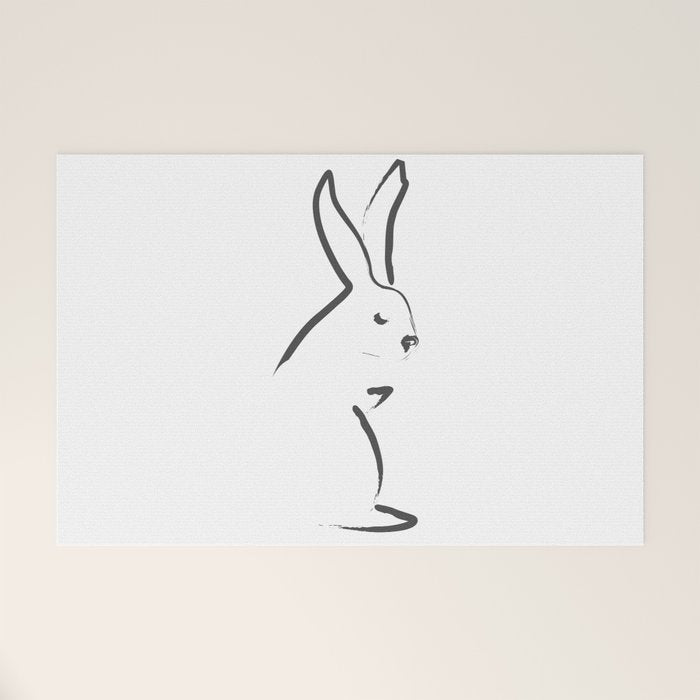 Zen Snow Bunny Welcome Mat Gallery Image 1