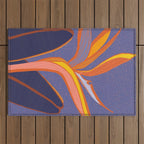 Bright Tropical Flower Outdoor Rug Gallery Image 1