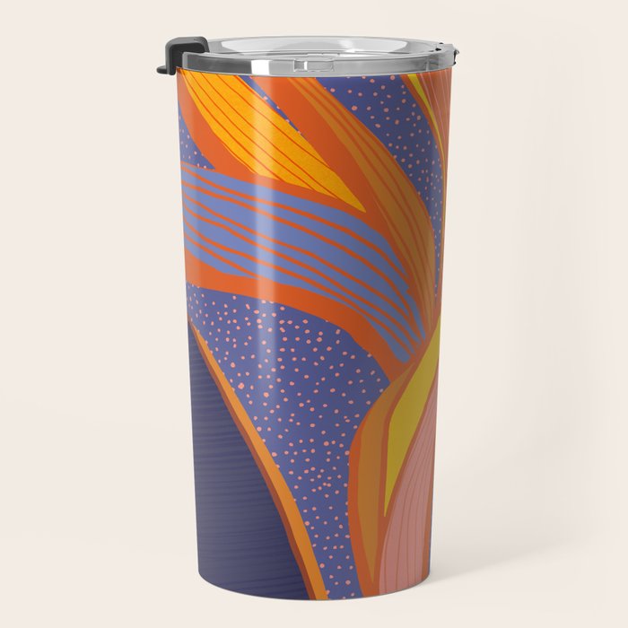 Bright Tropical Flower Travel Mug Gallery Image 3