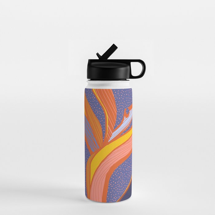 Bright Tropical Flower Water Bottle Gallery Image 1