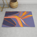 Bright Tropical Flower Rug Gallery Image 1