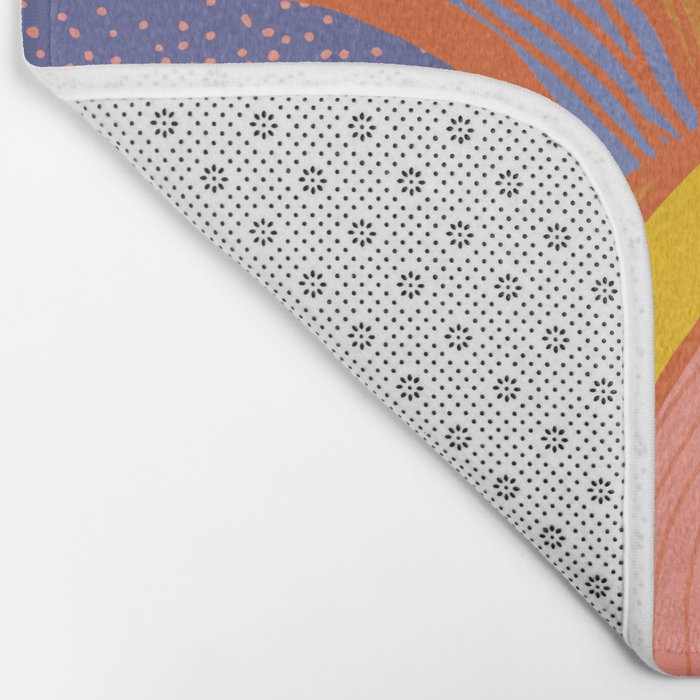 Bright Tropical Flower Bath Mat Gallery Image 2