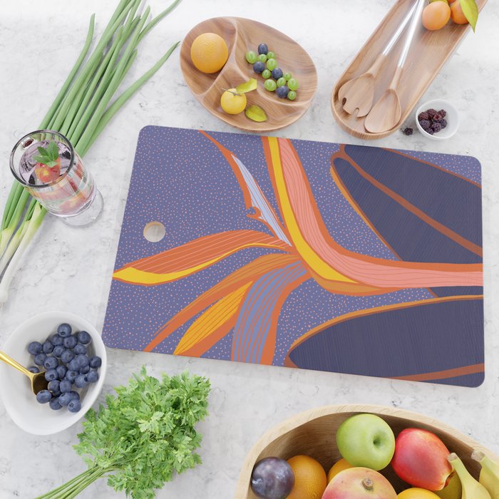 Bright Tropical Flower Cutting Board Gallery Image 2