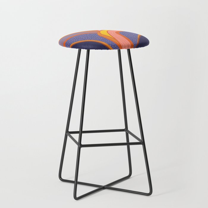 Bright Tropical Flower Stool Gallery Image 1