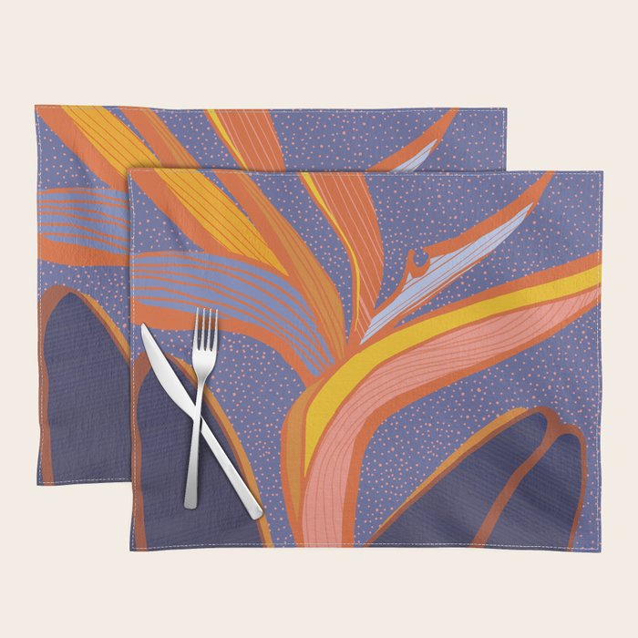 Bright Tropical Flower Placemat Gallery Image 1