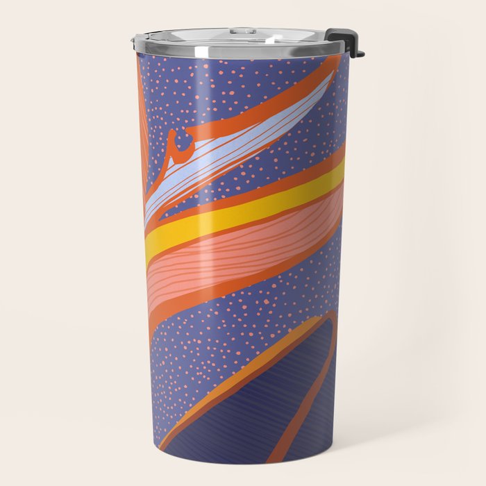 Bright Tropical Flower Travel Mug Gallery Image 2