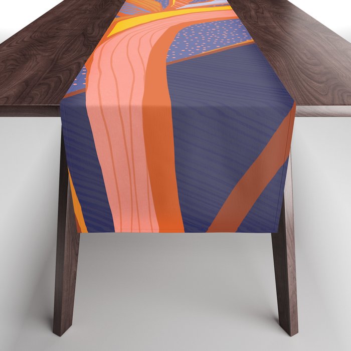 Bright Tropical Flower Table Runner Gallery Image 1