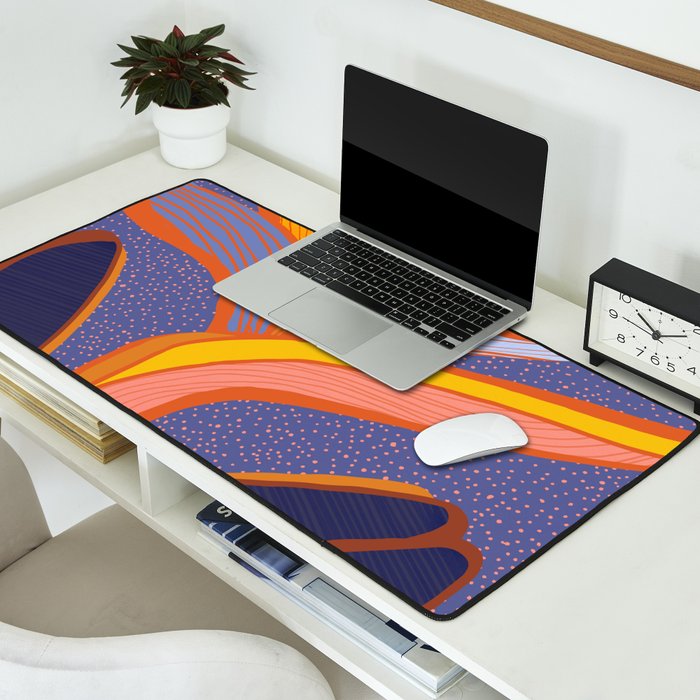 Bright Tropical Flower Desk Mat Gallery Image 2
