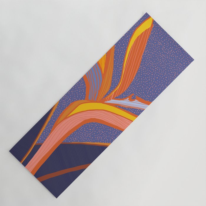 Bright Tropical Flower Yoga Mat Gallery Image 1