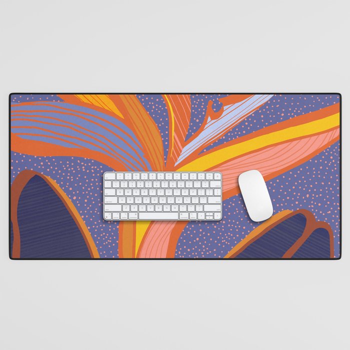 Bright Tropical Flower Desk Mat Gallery Image 1