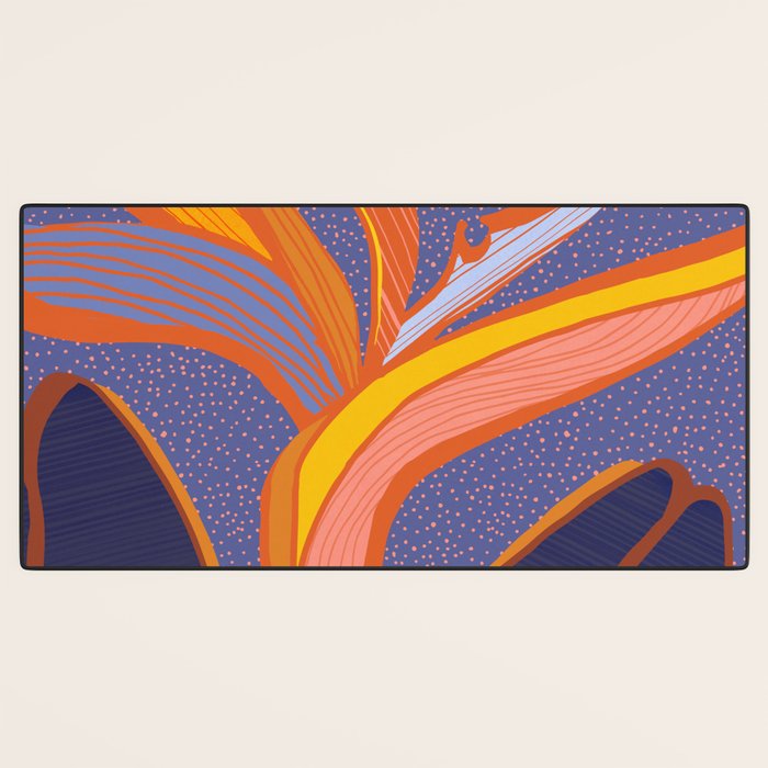 Bright Tropical Flower Desk Mat Gallery Image 3