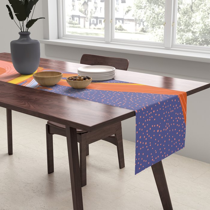 Bright Tropical Flower Table Runner Gallery Image 2