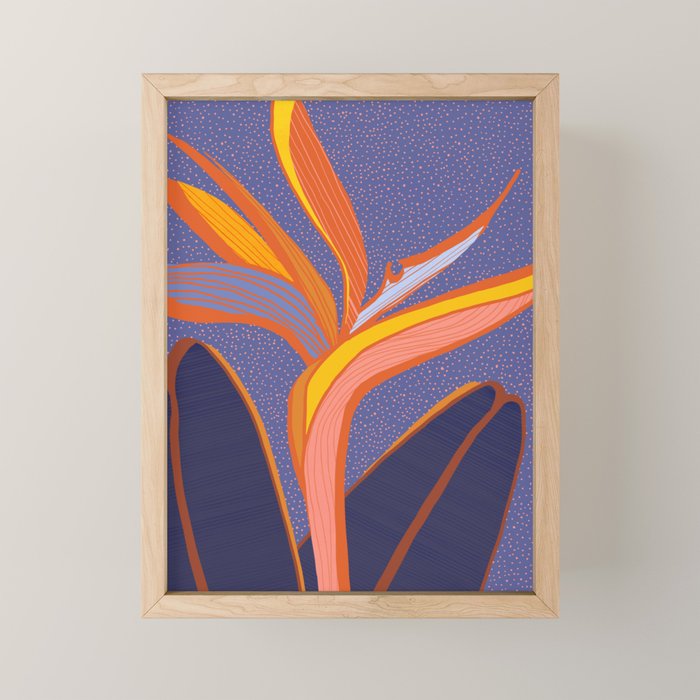 Bright Tropical Flower Mini Art Print Gallery Image 1
