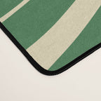 Modern Retro Liquid Swirl Abstract Forest Green and Cream Desk Mat Gallery Image 4