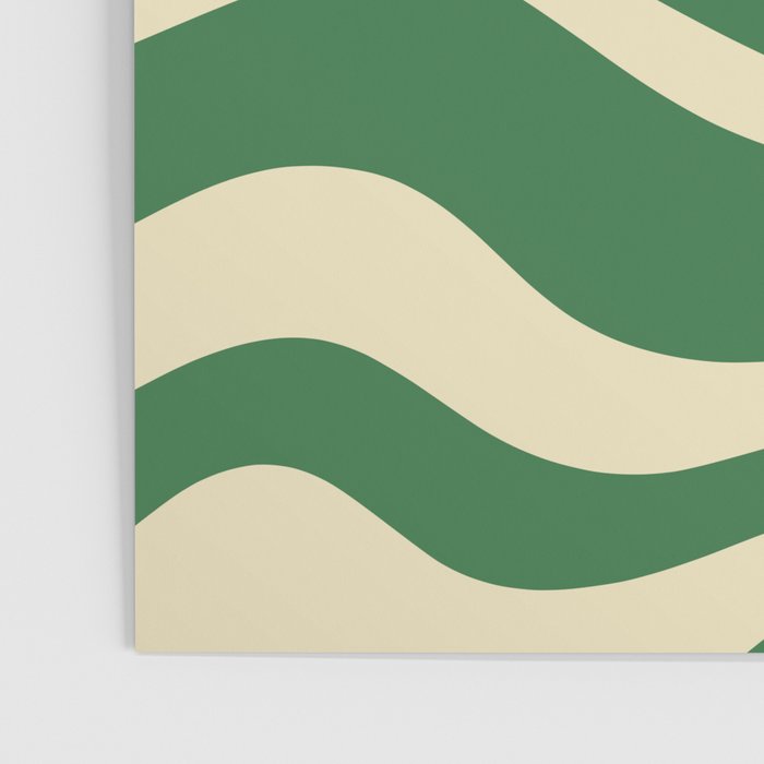 Modern Retro Liquid Swirl Abstract Forest Green and Cream Poster Gallery Image 3