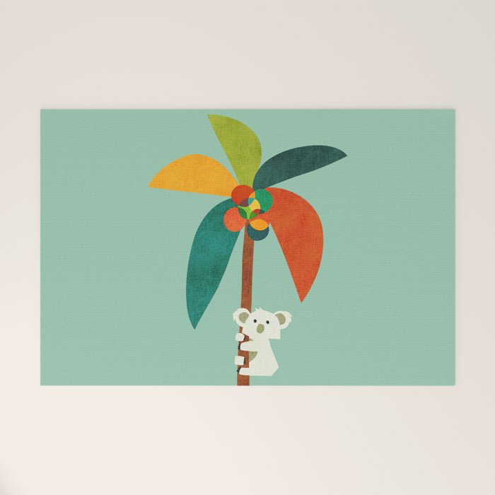 Koala on Coconut Tree Welcome Mat Gallery Image 1