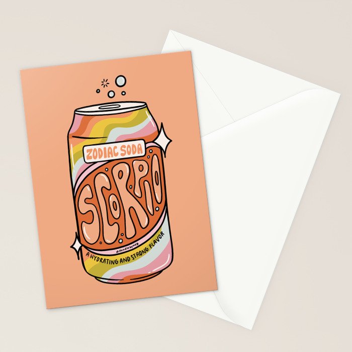 Scorpio Soda Stationery Card Gallery Image 2