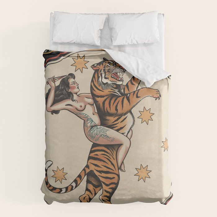 Amazona (tattooed) Duvet Cover Gallery Image 1
