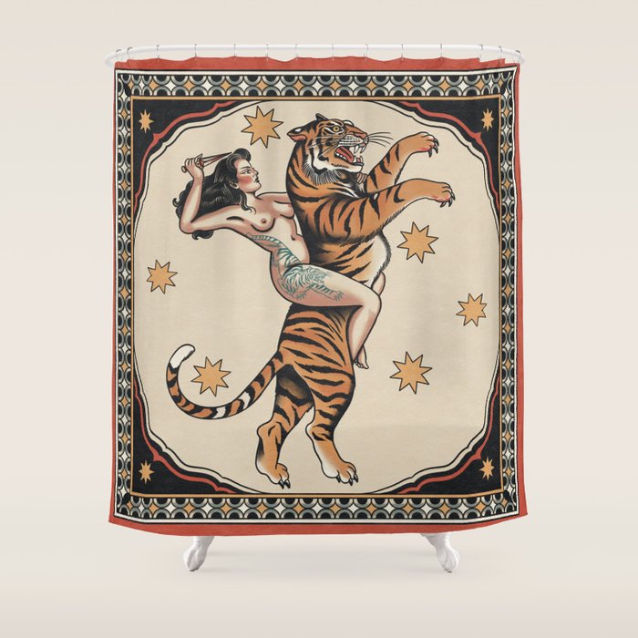 Amazona (tattooed) Shower Curtain Gallery Image 1