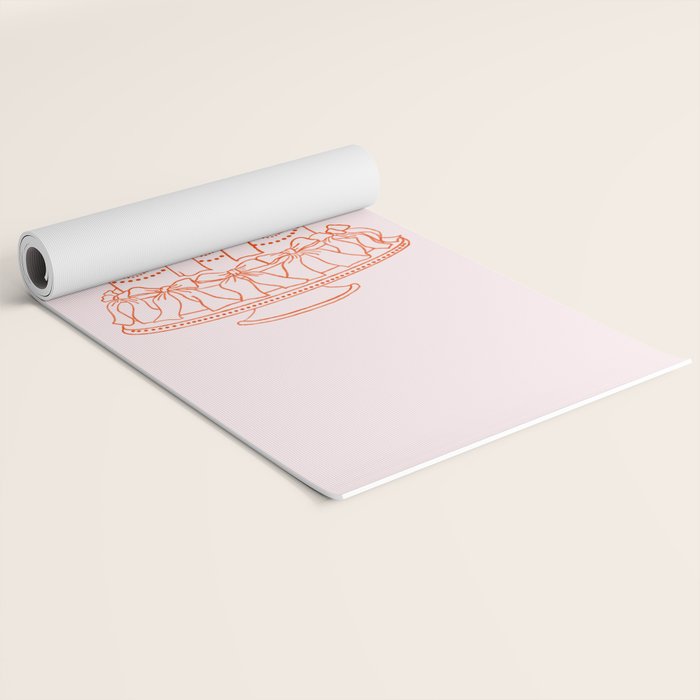 Preppy Bow Cake Yoga Mat Gallery Image 2