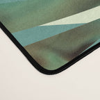 Tropical, Jungle, Palm Leaves, Watercolor Abstract, Blue and Green Desk Mat Gallery Image 4