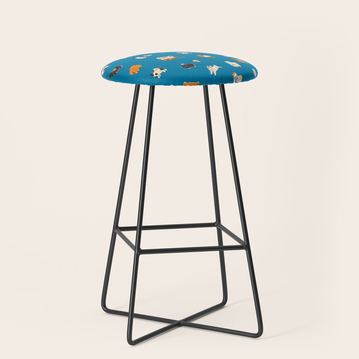 Japanese toys in blue Stool Gallery Image 1