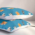 Japanese toys in blue Pillow Sham Gallery Image 3