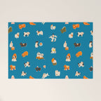 Japanese toys in blue Welcome Mat Gallery Image 1