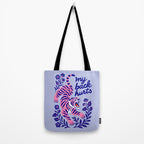 Pink Tiger Illustration - My Back Hurts Tote Bag Gallery Image 2