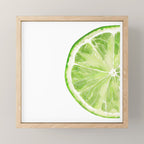 Tutti Frutti Lime Watercolor Painting Mini Art Print Gallery Image 1