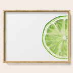 Tutti Frutti Lime Watercolor Painting Serving Tray Gallery Image 1