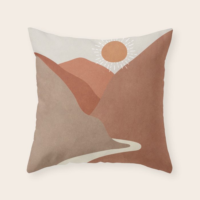 Minimalistic Landscape I Throw Pillow Gallery Image 1
