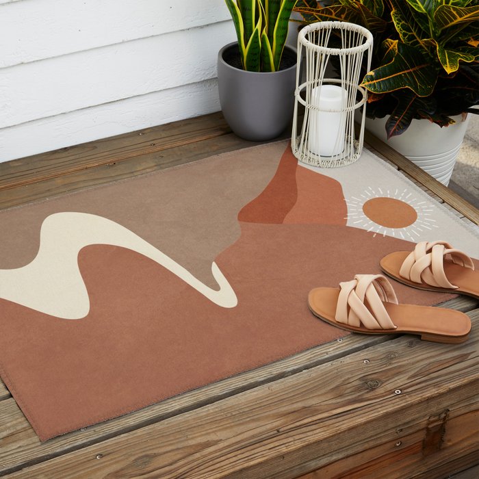 Minimalistic Landscape I Outdoor Rug Gallery Image 2
