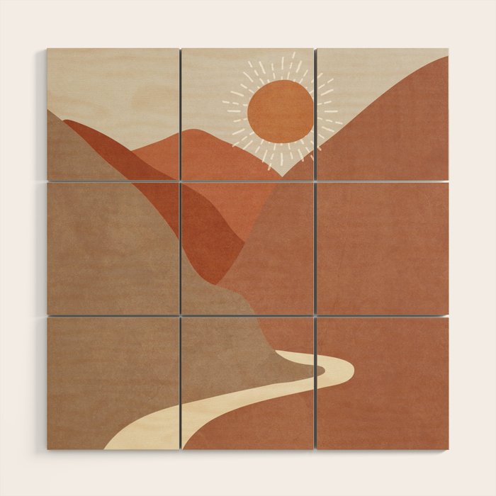 Minimalistic Landscape I Wood Wall Art Gallery Image 1