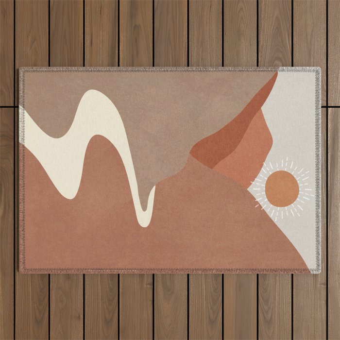 Minimalistic Landscape I Outdoor Rug Gallery Image 1