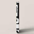 Black and White Mid Century Modern Abstract Pattern 335 iPhone Case Gallery Image 2