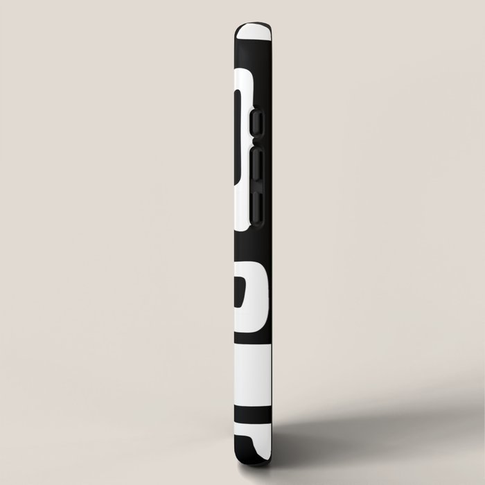 Black and White Mid Century Modern Abstract Pattern 335 iPhone Case Gallery Image 2