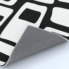 Black and White Mid Century Modern Abstract Pattern 335 Rug Gallery Image 4