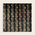 Diamond Tribal Persian Rug Print Wood Wall Art Gallery Image 1