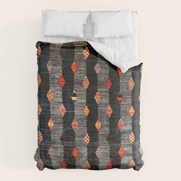 Diamond Tribal Persian Rug Print Duvet Cover Gallery Image 6